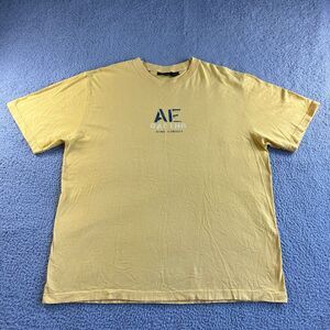 NEW American Eagle T Shirt Mens Extra Large Yellow AE Racing Dirt Circuit Casual